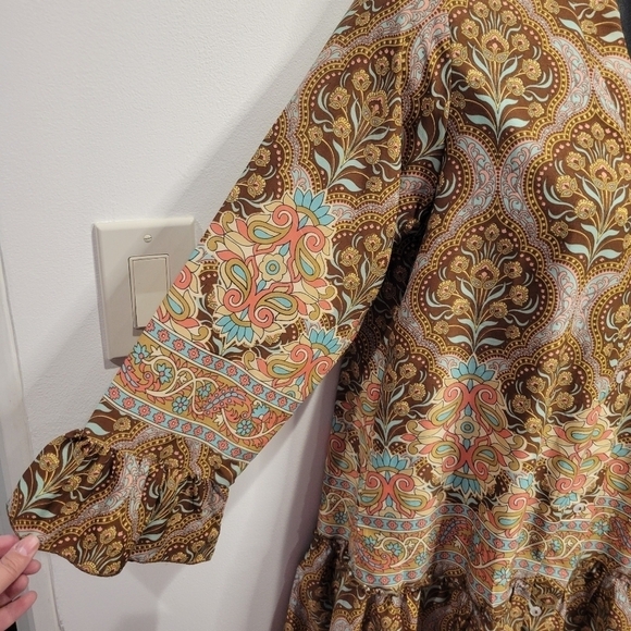 New silk one size women's bohemian Beach dress - Picture 2 of 6